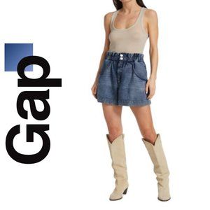 🌸 NEW GAP PAPERBAG DENIM SHORTS PLUS SIZE